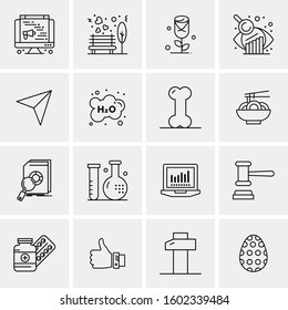 16 Universal Business Icons Vector. Creative Icon Illustration to use in web and Mobile Related project.