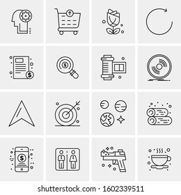16 Universal Business Icons Vector. Creative Icon Illustration to use in web and Mobile Related project.