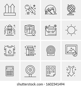 16 Universal Business Icons Vector. Creative Icon Illustration to use in web and Mobile Related project.