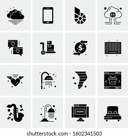 16 Universal Business Icons Vector. Creative Icon Illustration to use in web and Mobile Related project.