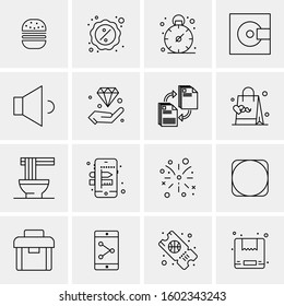 16 Universal Business Icons Vector. Creative Icon Illustration to use in web and Mobile Related project.