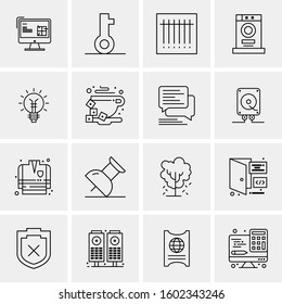 16 Universal Business Icons Vector. Creative Icon Illustration to use in web and Mobile Related project.