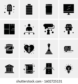 16 Universal Business Icons Vector. Creative Icon Illustration to use in web and Mobile Related project.