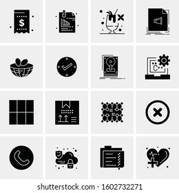 16 Universal Business Icons Vector. Creative Icon Illustration to use in web and Mobile Related project.