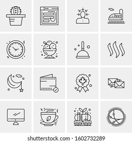 16 Universal Business Icons Vector. Creative Icon Illustration to use in web and Mobile Related project.