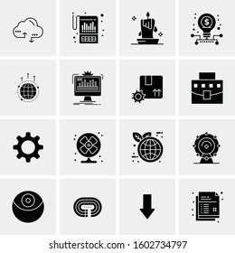 16 Universal Business Icons Vector. Creative Icon Illustration to use in web and Mobile Related project.