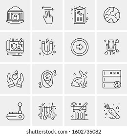 16 Universal Business Icons Vector. Creative Icon Illustration to use in web and Mobile Related project.