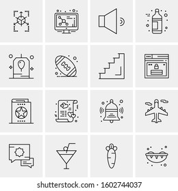 16 Universal Business Icons Vector. Creative Icon Illustration to use in web and Mobile Related project.