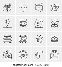 16 Universal Business Icons Vector. Creative Icon Illustration to use in web and Mobile Related project.