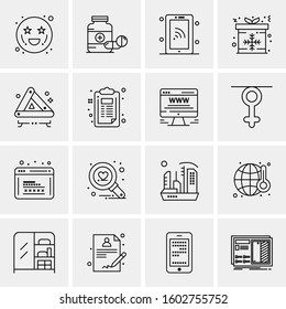 16 Universal Business Icons Vector. Creative Icon Illustration to use in web and Mobile Related project.
