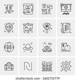 16 Universal Business Icons Vector. Creative Icon Illustration to use in web and Mobile Related project.