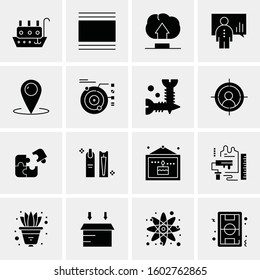 16 Universal Business Icons Vector. Creative Icon Illustration to use in web and Mobile Related project.