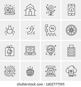 16 Universal Business Icons Vector. Creative Icon Illustration to use in web and Mobile Related project.