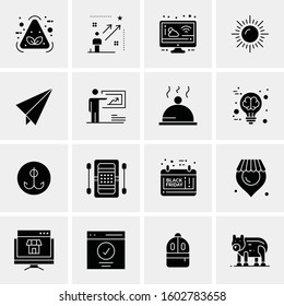 16 Universal Business Icons Vector. Creative Icon Illustration to use in web and Mobile Related project.