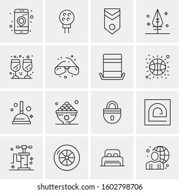 16 Universal Business Icons Vector. Creative Icon Illustration to use in web and Mobile Related project.