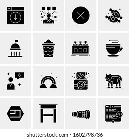 16 Universal Business Icons Vector. Creative Icon Illustration to use in web and Mobile Related project.