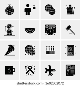 16 Universal Business Icons Vector. Creative Icon Illustration to use in web and Mobile Related project.