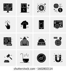 16 Universal Business Icons Vector. Creative Icon Illustration to use in web and Mobile Related project.