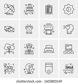 16 Universal Business Icons Vector. Creative Icon Illustration to use in web and Mobile Related project.