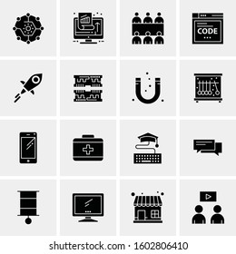 16 Universal Business Icons Vector. Creative Icon Illustration to use in web and Mobile Related project.