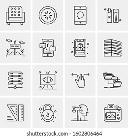 16 Universal Business Icons Vector. Creative Icon Illustration to use in web and Mobile Related project.