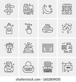 16 Universal Business Icons Vector. Creative Icon Illustration to use in web and Mobile Related project.