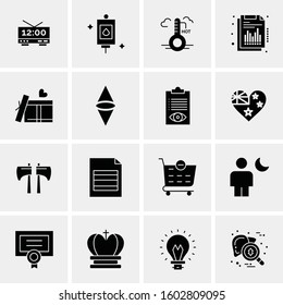 16 Universal Business Icons Vector. Creative Icon Illustration to use in web and Mobile Related project.