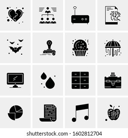 16 Universal Business Icons Vector. Creative Icon Illustration to use in web and Mobile Related project.