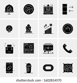 16 Universal Business Icons Vector. Creative Icon Illustration to use in web and Mobile Related project.