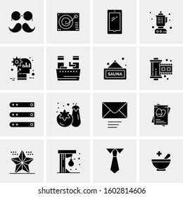 16 Universal Business Icons Vector. Creative Icon Illustration to use in web and Mobile Related project.