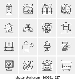 16 Universal Business Icons Vector. Creative Icon Illustration to use in web and Mobile Related project.