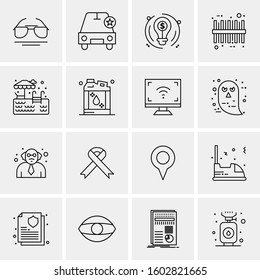 16 Universal Business Icons Vector. Creative Icon Illustration to use in web and Mobile Related project.
