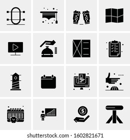 16 Universal Business Icons Vector. Creative Icon Illustration to use in web and Mobile Related project.