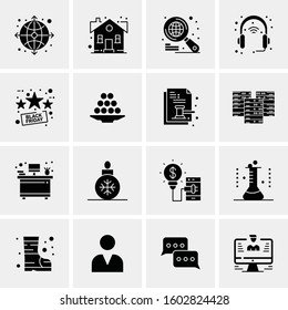 16 Universal Business Icons Vector. Creative Icon Illustration to use in web and Mobile Related project.