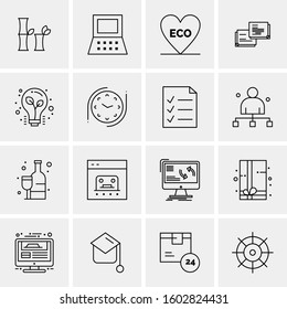 16 Universal Business Icons Vector. Creative Icon Illustration to use in web and Mobile Related project.