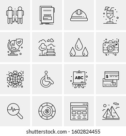 16 Universal Business Icons Vector. Creative Icon Illustration to use in web and Mobile Related project.