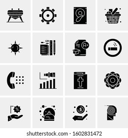 16 Universal Business Icons Vector. Creative Icon Illustration to use in web and Mobile Related project.