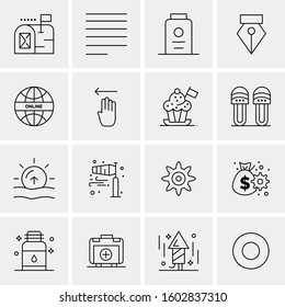 16 Universal Business Icons Vector. Creative Icon Illustration to use in web and Mobile Related project.