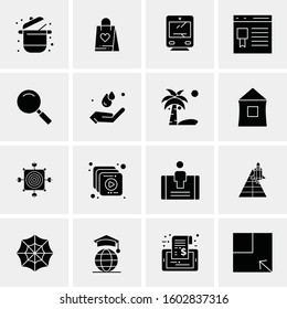 16 Universal Business Icons Vector. Creative Icon Illustration to use in web and Mobile Related project.