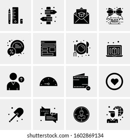 16 Universal Business Icons Vector. Creative Icon Illustration to use in web and Mobile Related project.