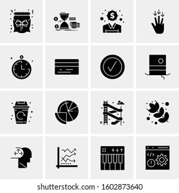 16 Universal Business Icons Vector. Creative Icon Illustration to use in web and Mobile Related project.