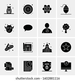 16 Universal Business Icons Vector. Creative Icon Illustration to use in web and Mobile Related project.