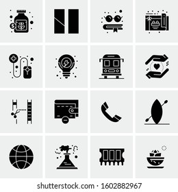 16 Universal Business Icons Vector. Creative Icon Illustration to use in web and Mobile Related project.
