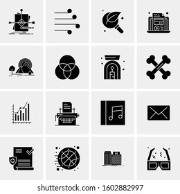 16 Universal Business Icons Vector. Creative Icon Illustration to use in web and Mobile Related project.