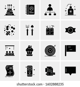 16 Universal Business Icons Vector. Creative Icon Illustration to use in web and Mobile Related project.