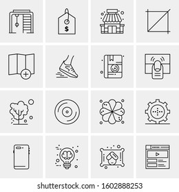16 Universal Business Icons Vector. Creative Icon Illustration to use in web and Mobile Related project.