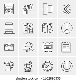 16 Universal Business Icons Vector. Creative Icon Illustration to use in web and Mobile Related project.