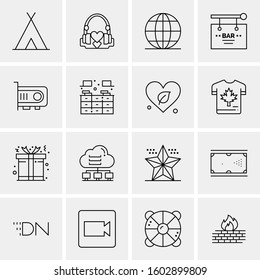 16 Universal Business Icons Vector. Creative Icon Illustration to use in web and Mobile Related project.