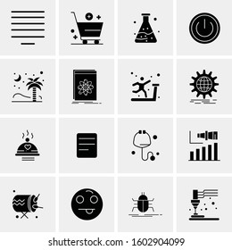 16 Universal Business Icons Vector. Creative Icon Illustration to use in web and Mobile Related project.