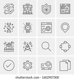 16 Universal Business Icons Vector. Creative Icon Illustration to use in web and Mobile Related project.